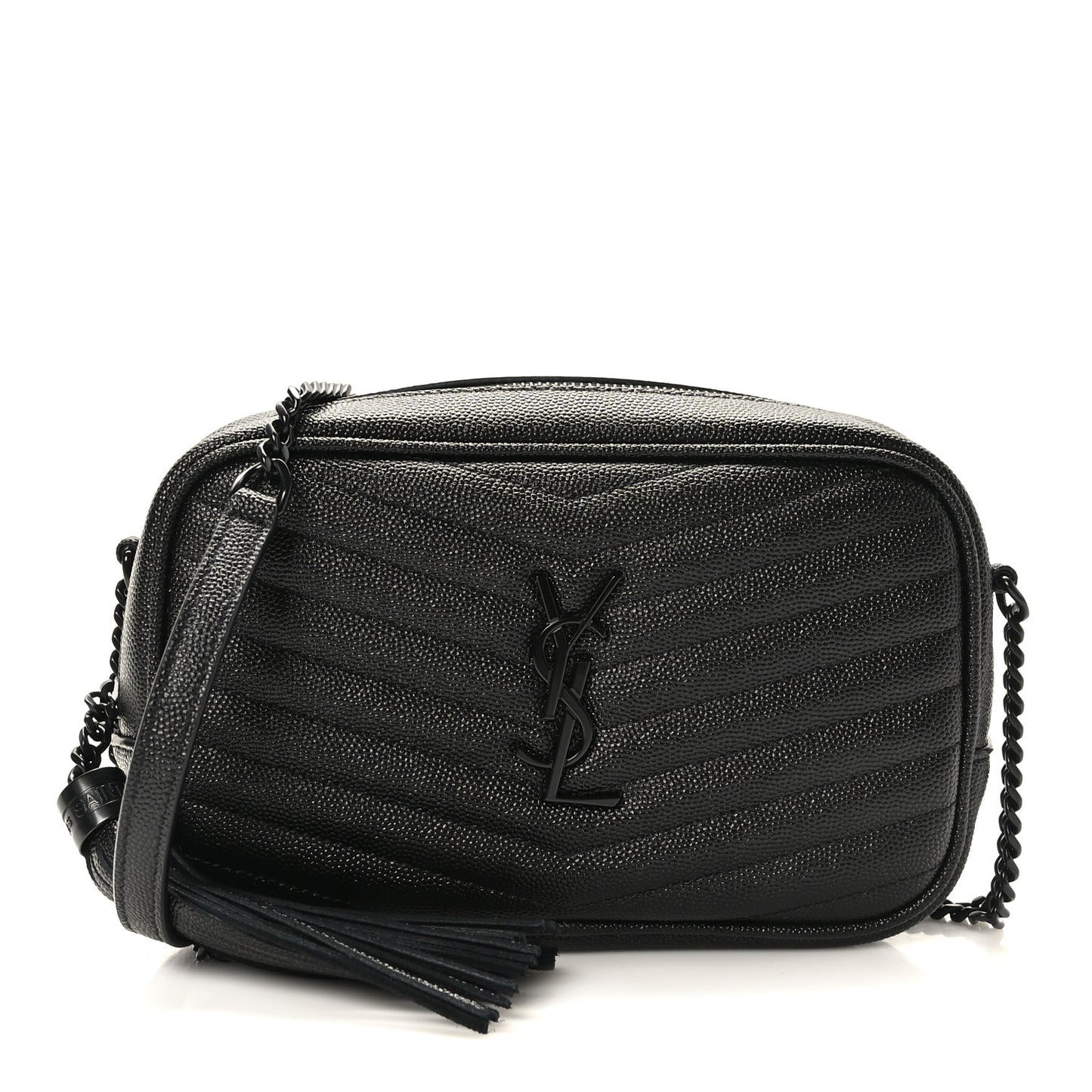 Grain De Poudre Matelasse Monochrome Monogram Mini Lou Camera Bag Black