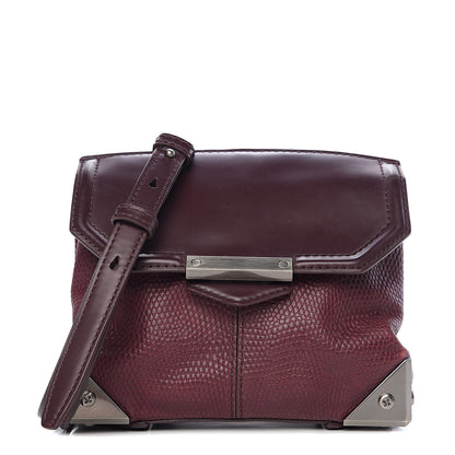 Alexander Wang Lizard Calfskin Embossed Small Marion Tote Oxblood Silver Hardware 1 of 8