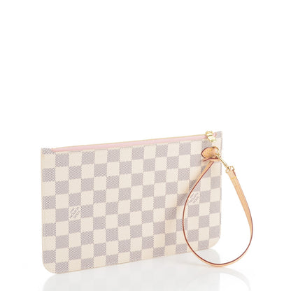 Louis Vuitton Damier Azur Neverfull MM GM Pochette Rose Ballerine 2 of 7