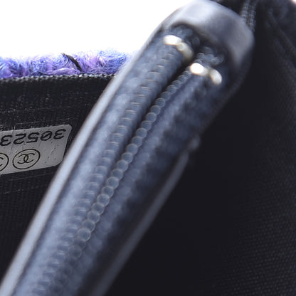 Chanel Tweed Quilted CC Wallet On Chain WOC Purple 7 of 13
