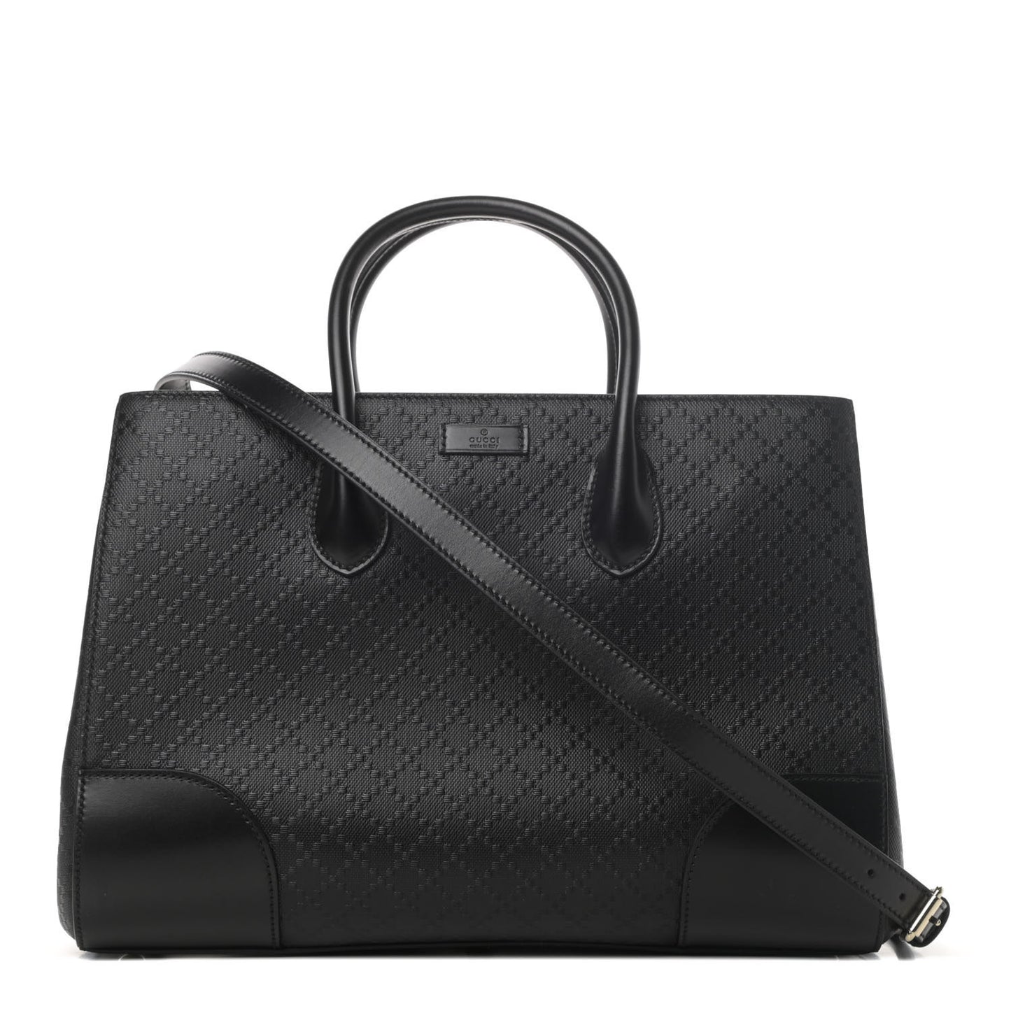 Hilary Lux Bright Diamante Medium Top Handle Bag Black