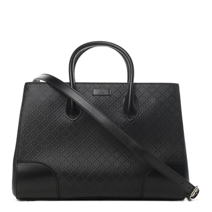 Gucci Hilary Lux Bright Diamante Medium Top Handle Bag Black 1 of 5