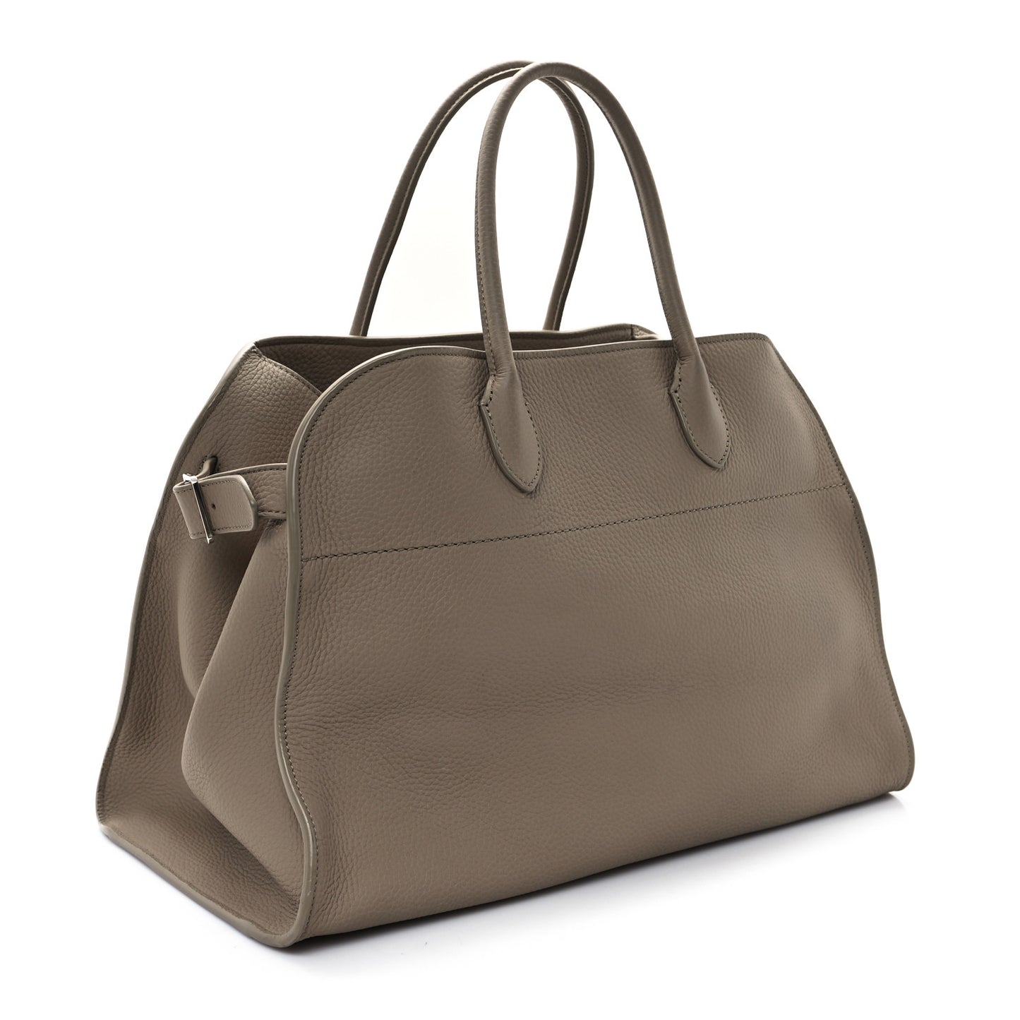 Matte Grained Calfskin Soft Margaux 15 Dark Taupe
