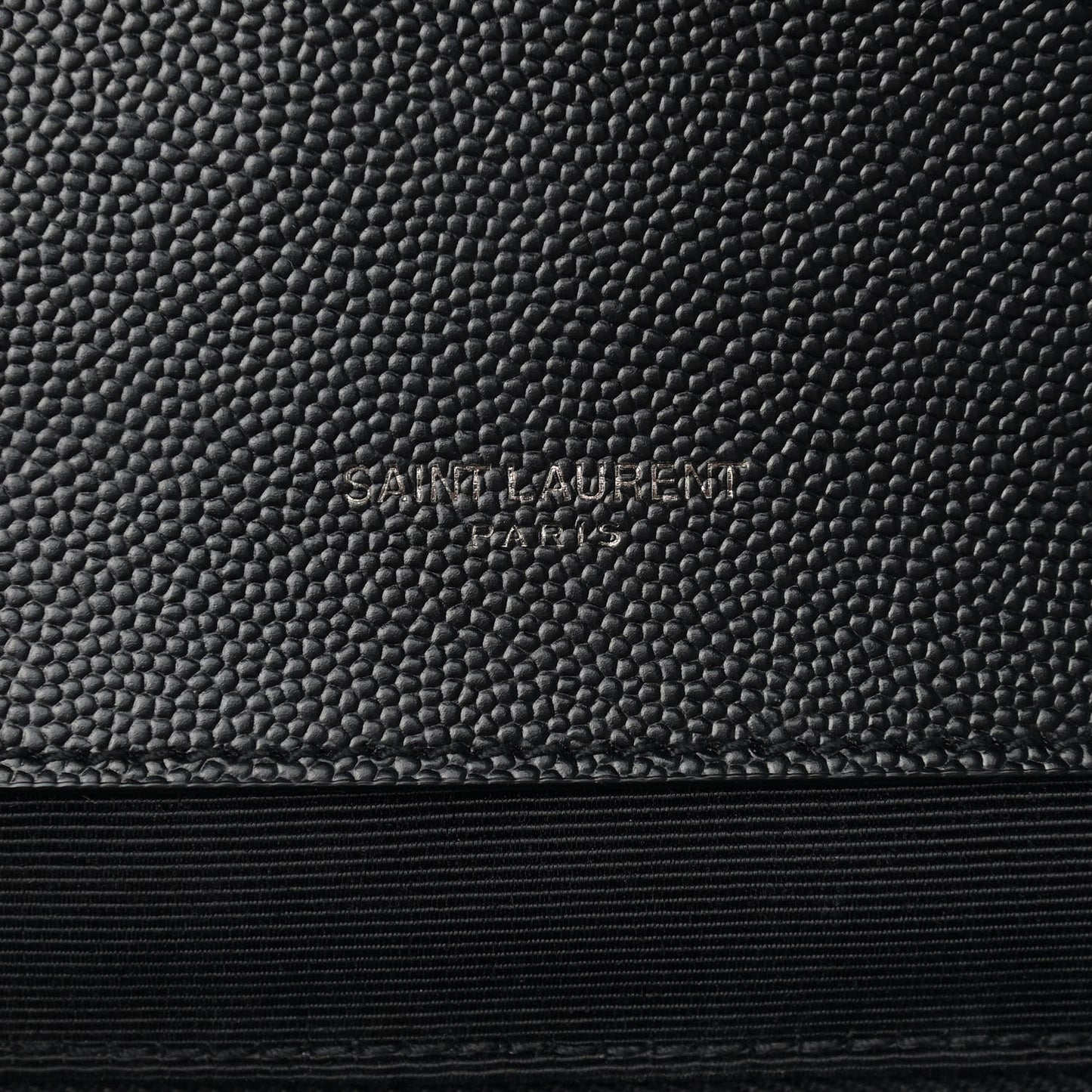 Grain De Poudre Textured Mixed Matelasse Large Triquilt Monogram Monochrome Satchel Black