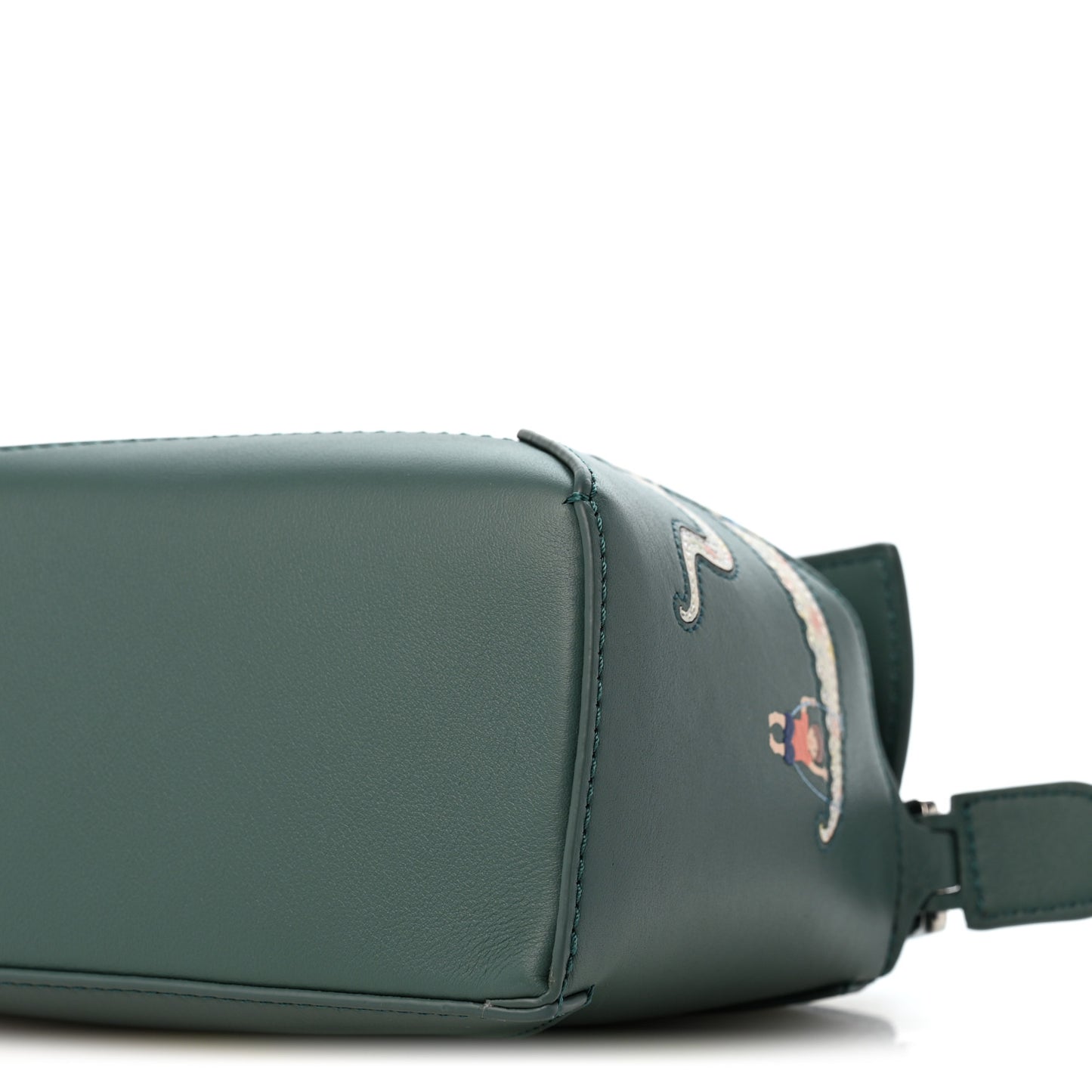 X SUNA FUJITA Shiny Calfskin Mini Octopus Puzzle Edge Bag Vetiver