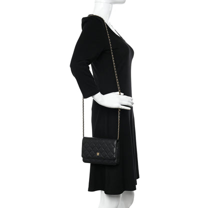 Chanel Caviar Quilted Wallet on Chain WOC Black 2 of 14