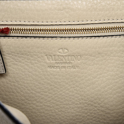 Valentino Garavani Pebbled Calfskin Small Rockstud Flip-Lock Messenger Bag Light Ivory 6 of 10