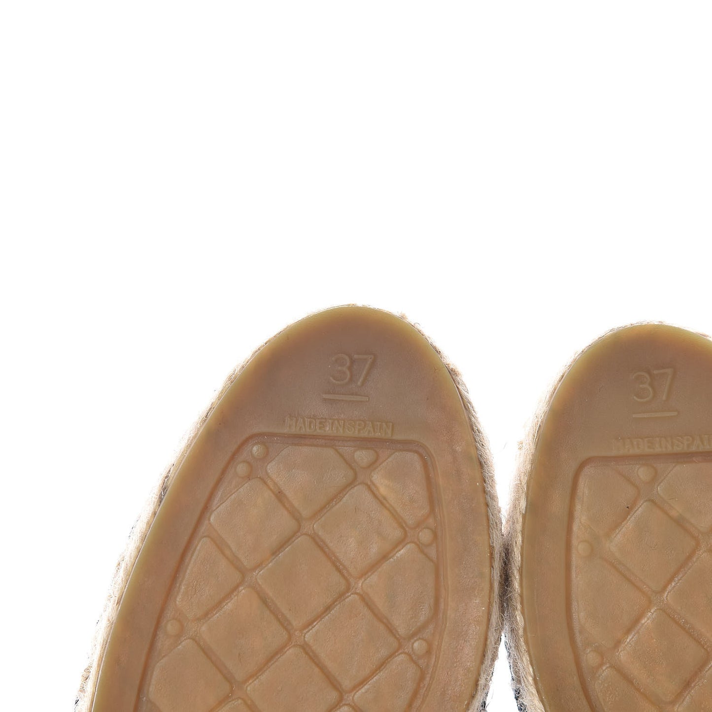 Metallic Tweed Lambskin CC Espadrilles 37 Blue Black Silver