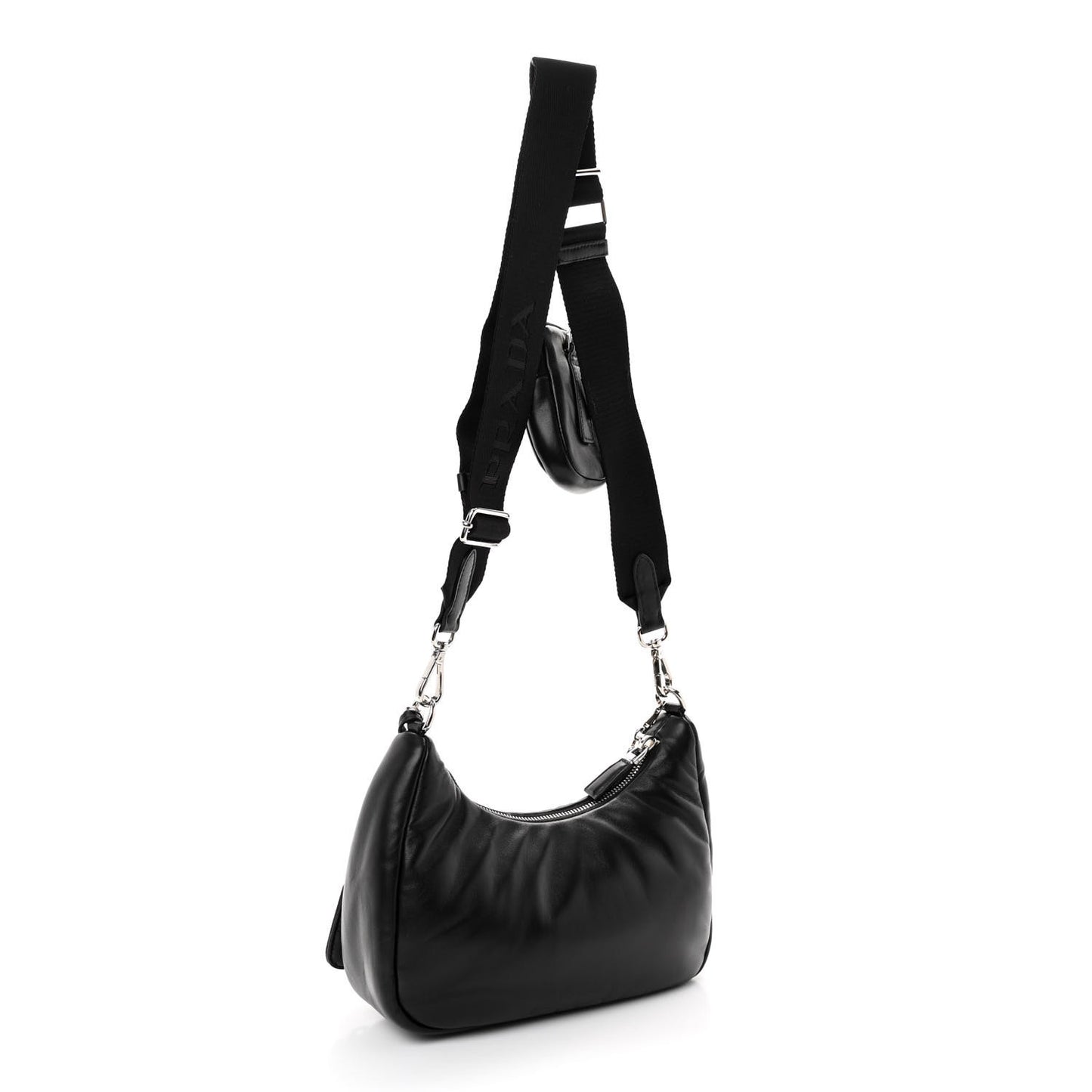 Nappa Soft Padded Re-Edition 2005 Shoulder Bag Black