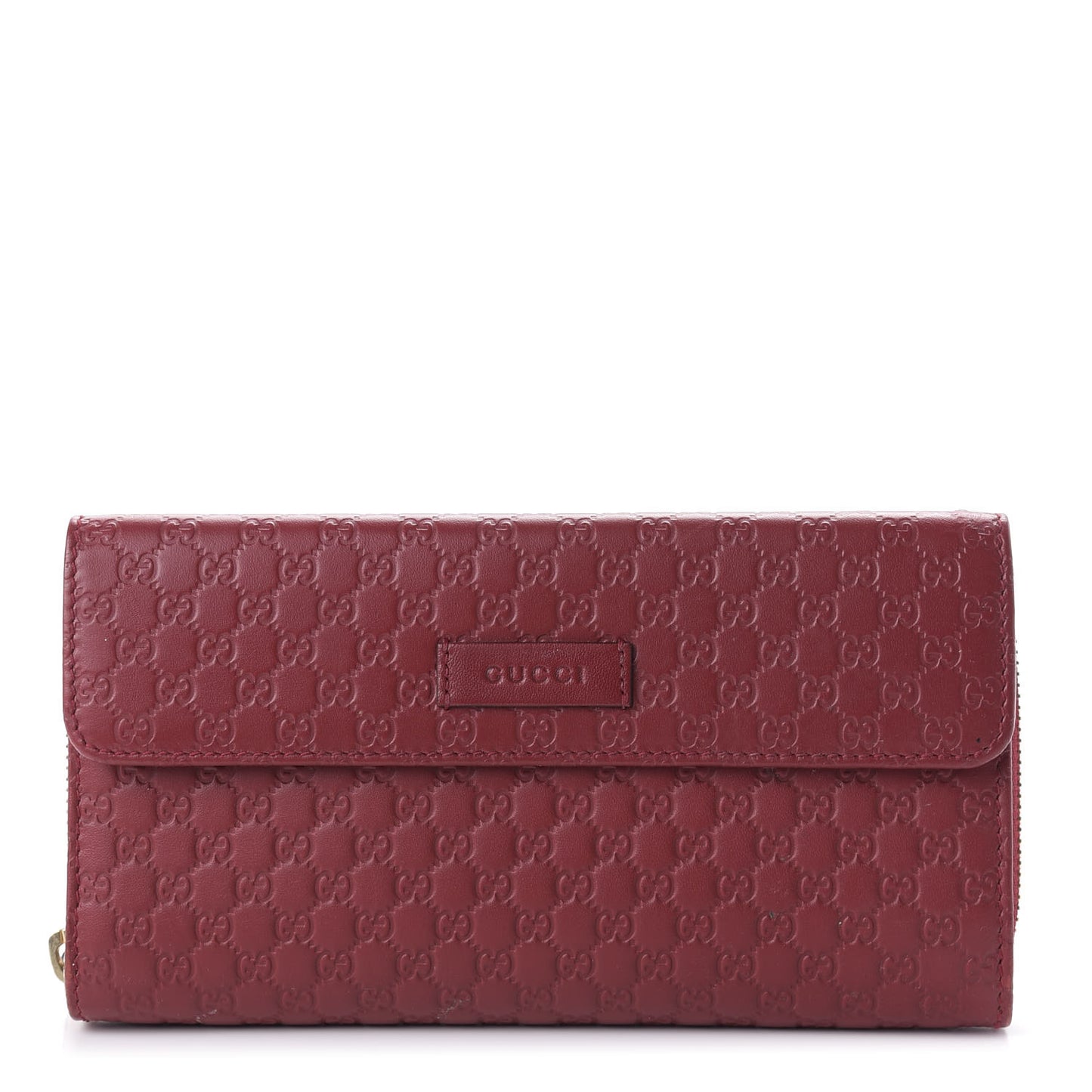 Soft Microguccissima Continental Zip Wallet Red