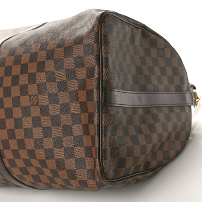 Louis Vuitton Damier Ebene Keepall Bandouliere 55 9 of 10