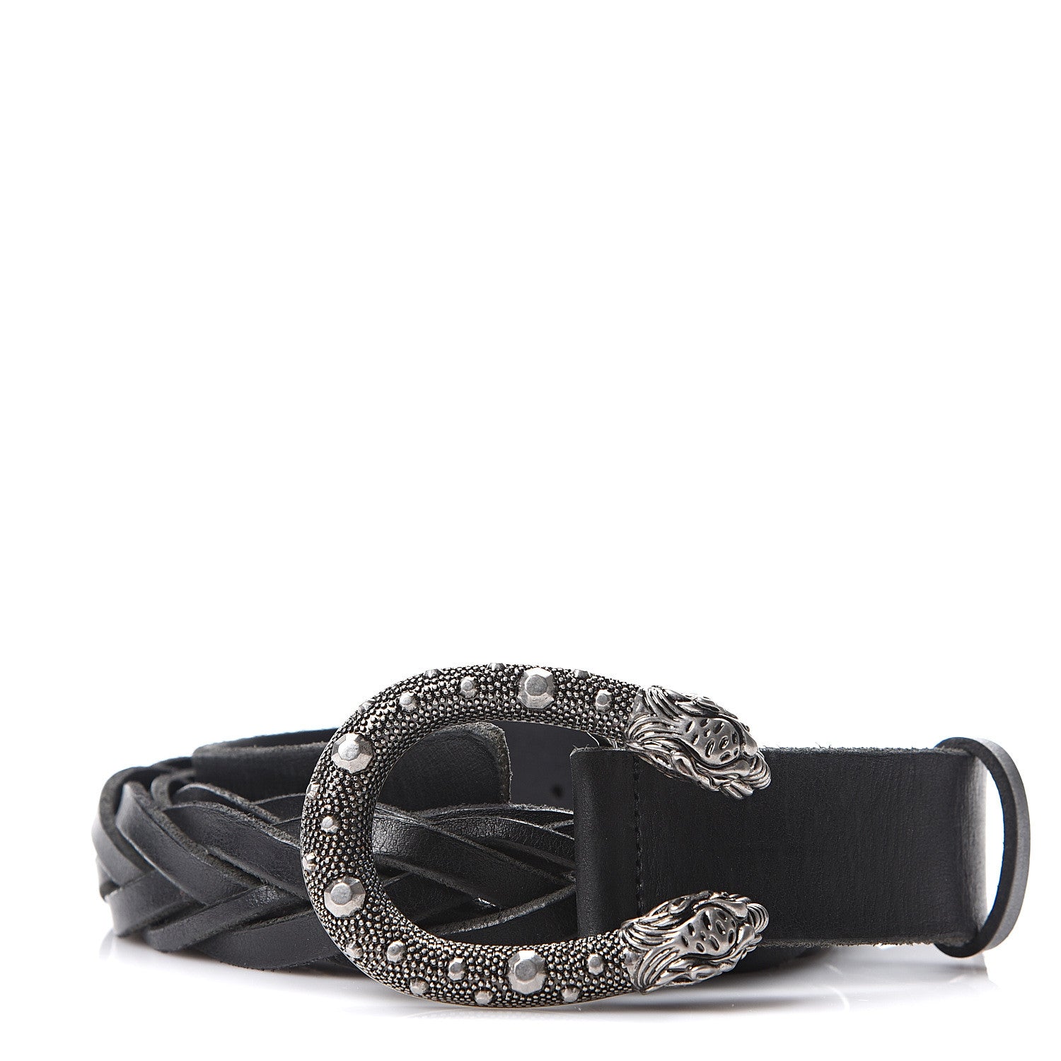 Gucci Calfskin Braided Dionysus Belt 120 48 Black 1 of 4