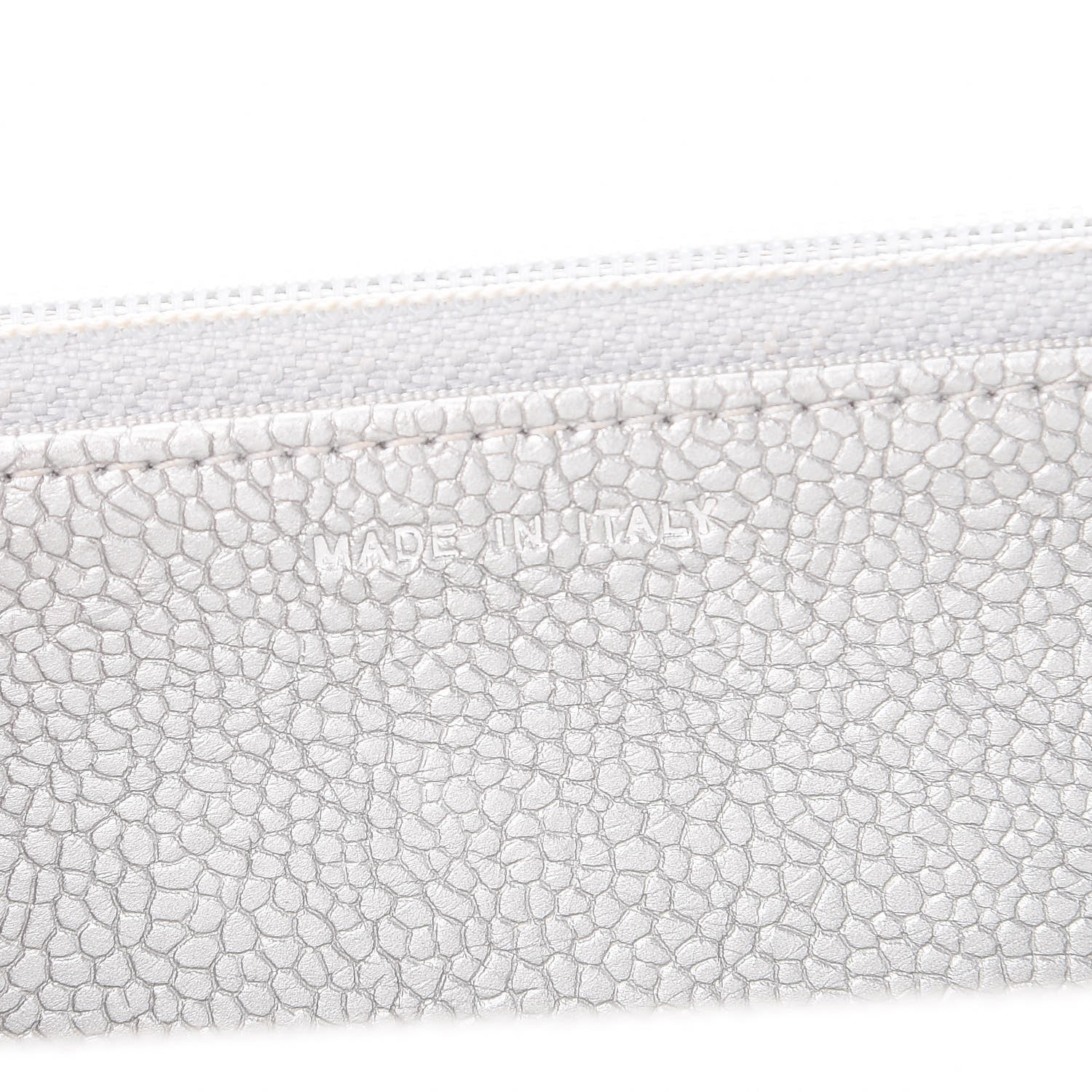 Chanel Metallic Caviar Quilted Wallet on Chain WOC Silver 7 of 11