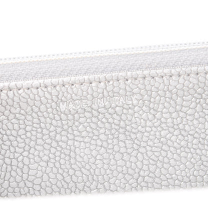 Chanel Metallic Caviar Quilted Wallet on Chain WOC Silver 7 of 11