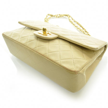 Chanel Lambskin Medium Double Flap Beige GHW 5 of 12