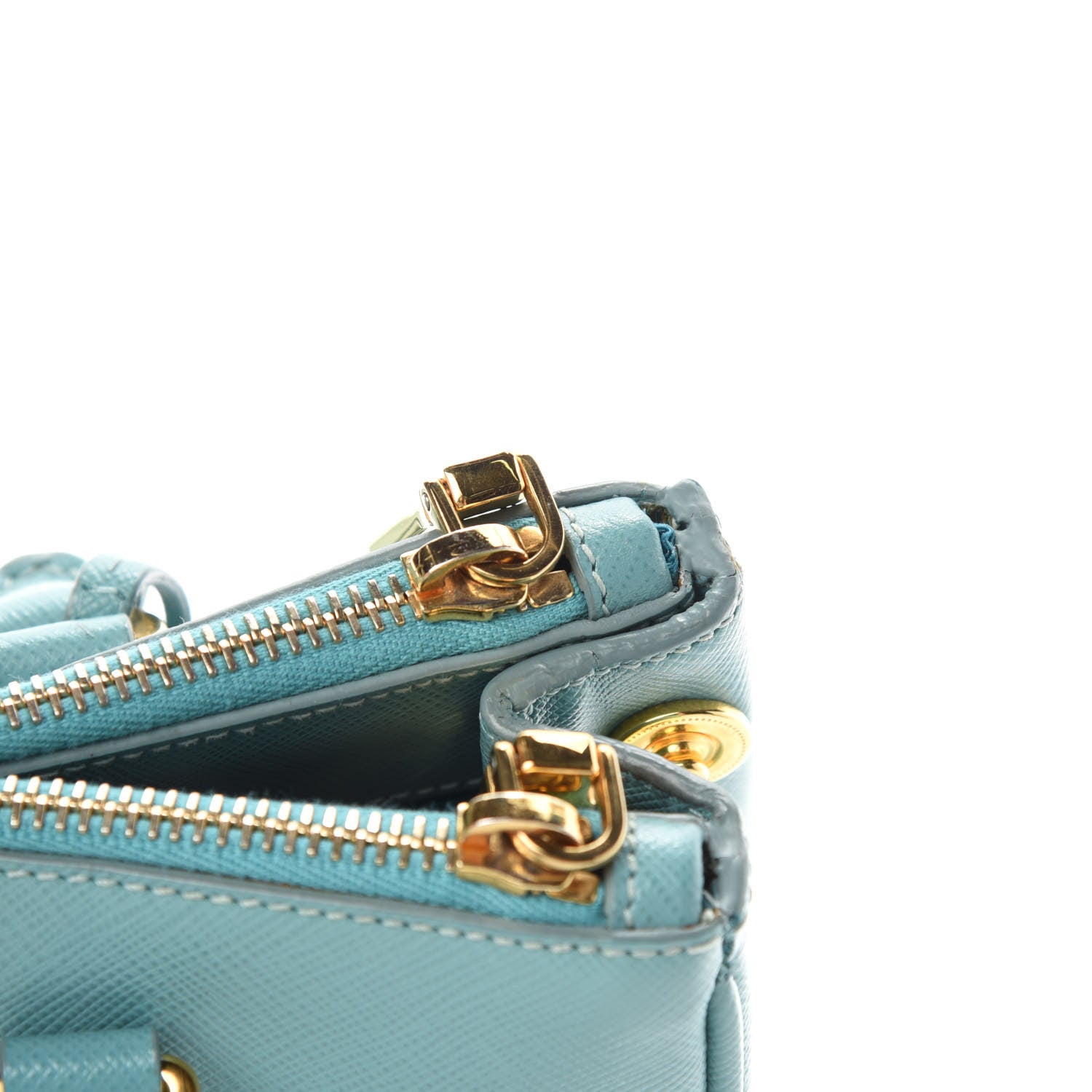 Prada Saffiano Lux Mini Galleria Double Zip Tote Anice 11 of 16