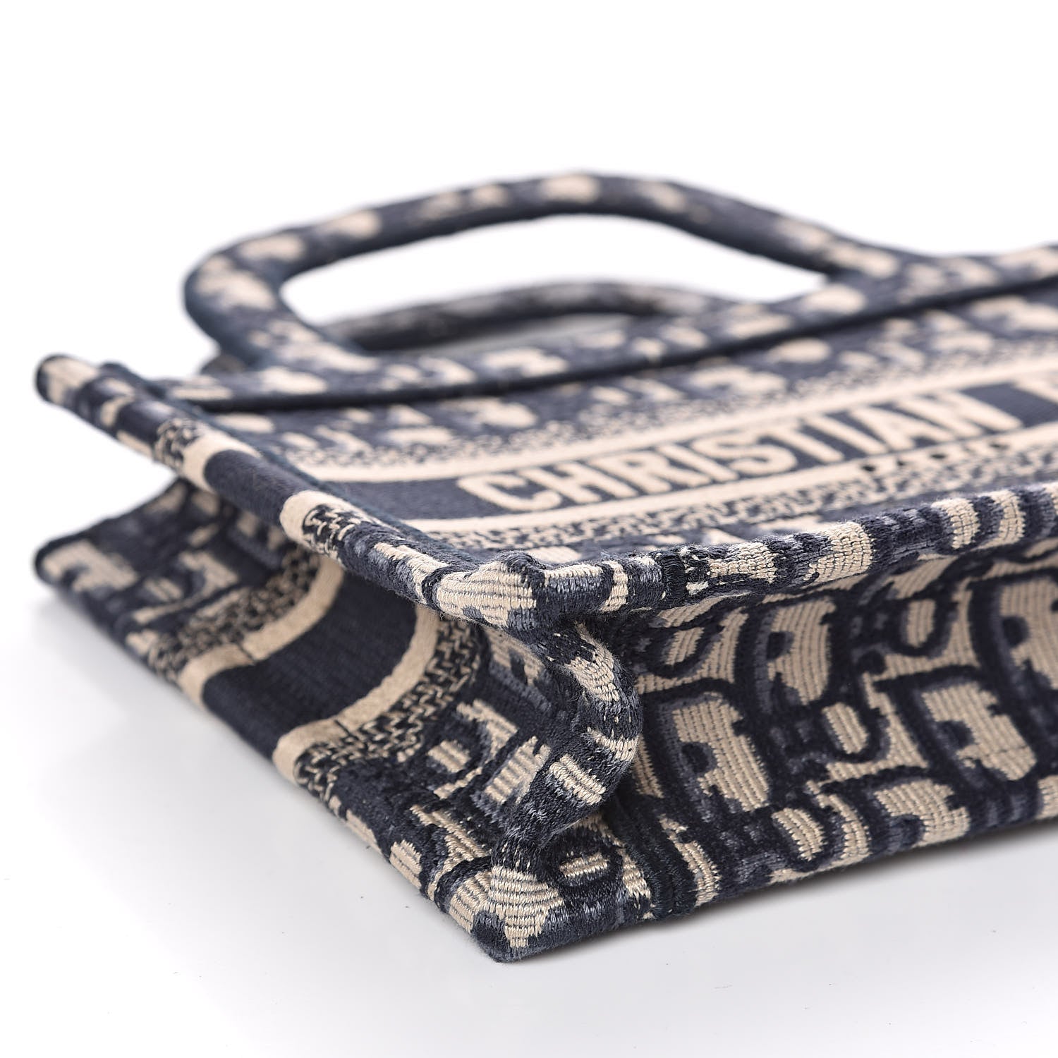 Christian Dior Oblique Mini Book Tote Blue Multicolor 6 of 9