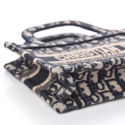 Christian Dior Oblique Mini Book Tote Blue Multicolor 6 of 9
