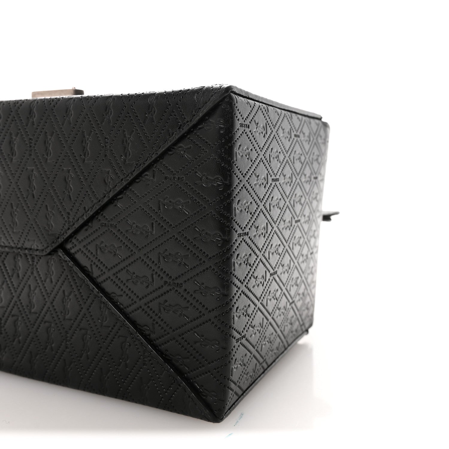 Saint Laurent Calfskin Monogram Take Away Box Black 8 of 8