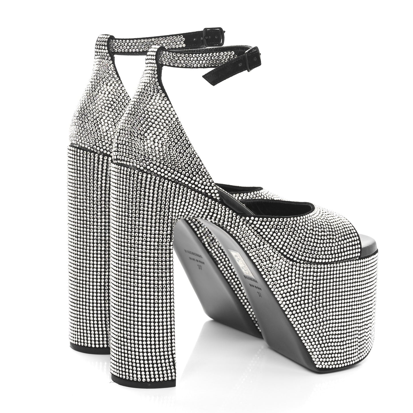 Strass Suede Camden 160mm Platform Pumps 37 Silver