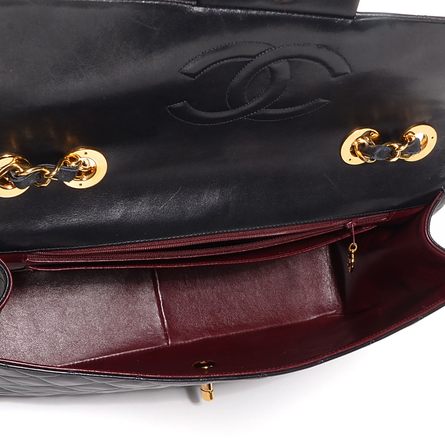 Lambskin XL Jumbo Flap Black