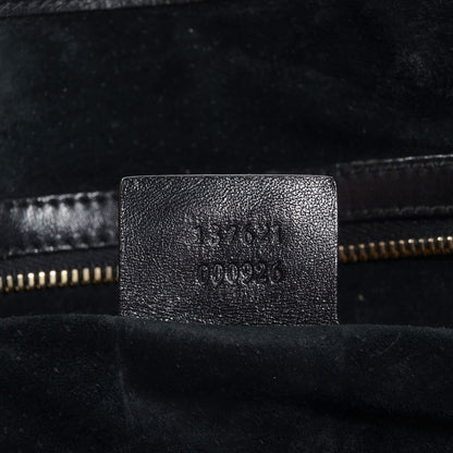 Gucci Ostrich Medium Pelham Shoulder Bag Black 7 of 7