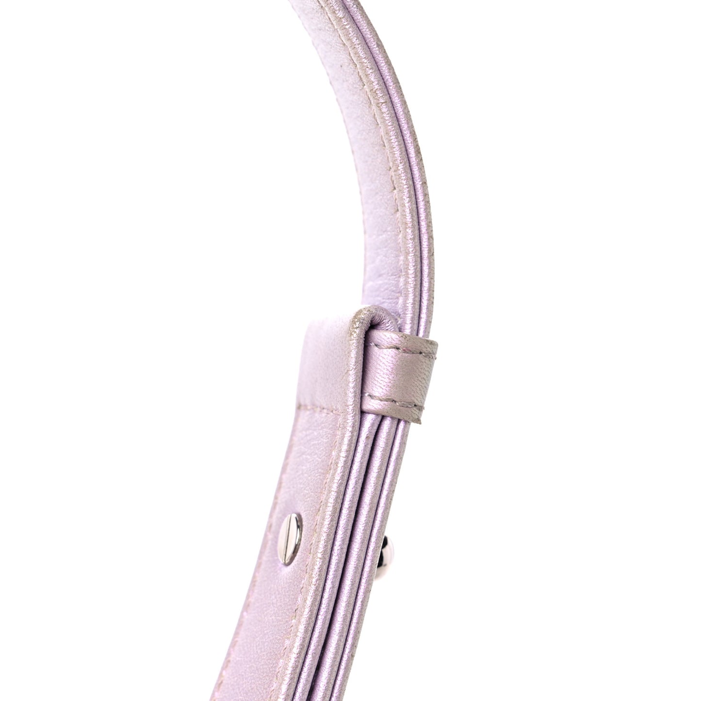 Metallic Lambskin Chevron Quilted Medium Boy Flap Purple