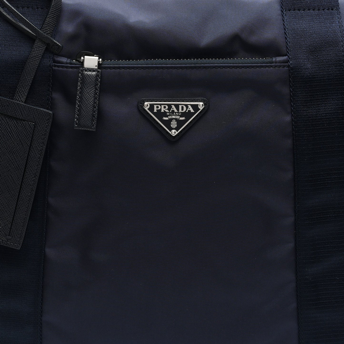 Re-Nylon Saffiano Duffle Bag Navy