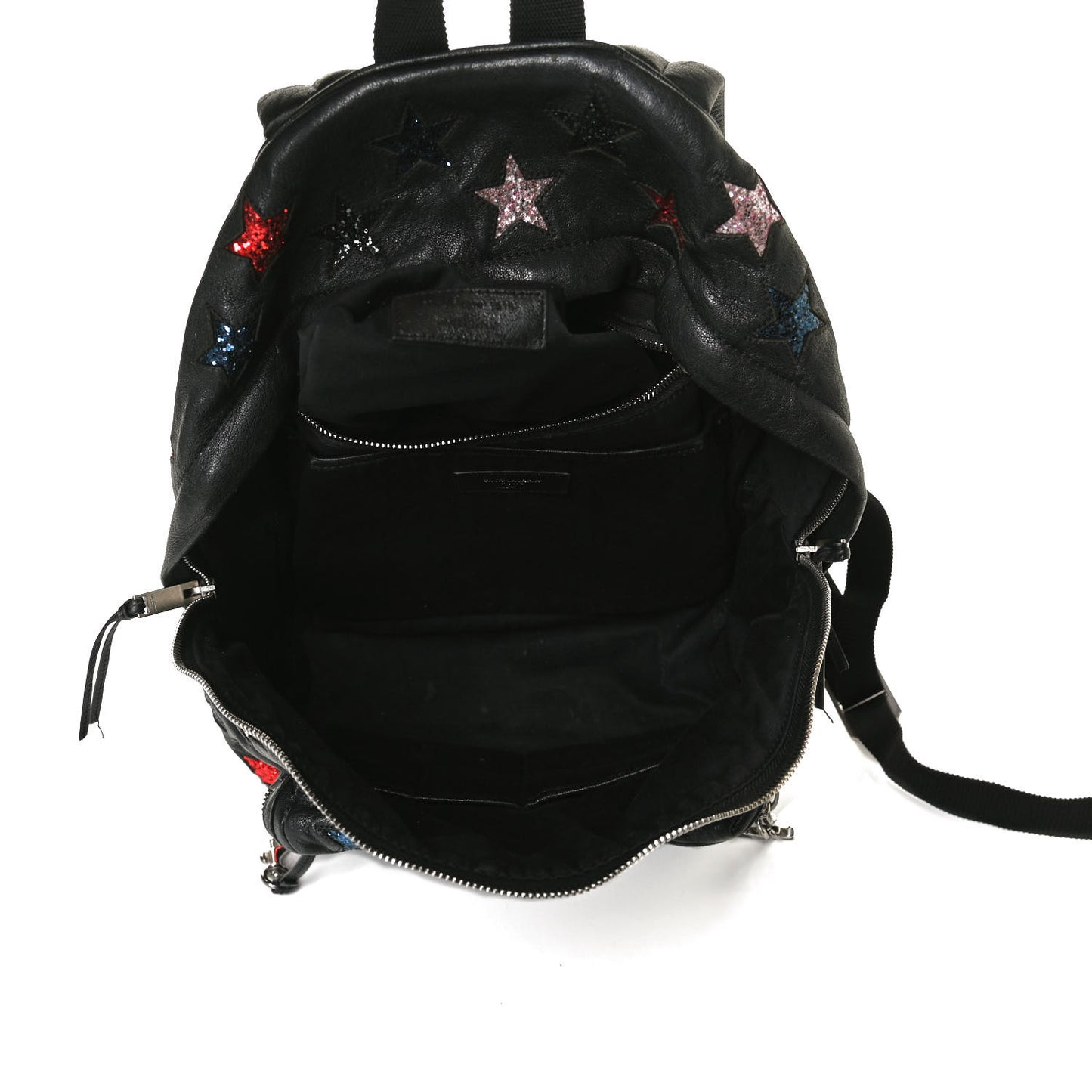 Lambskin Star Applique Mini City California Backpack Black