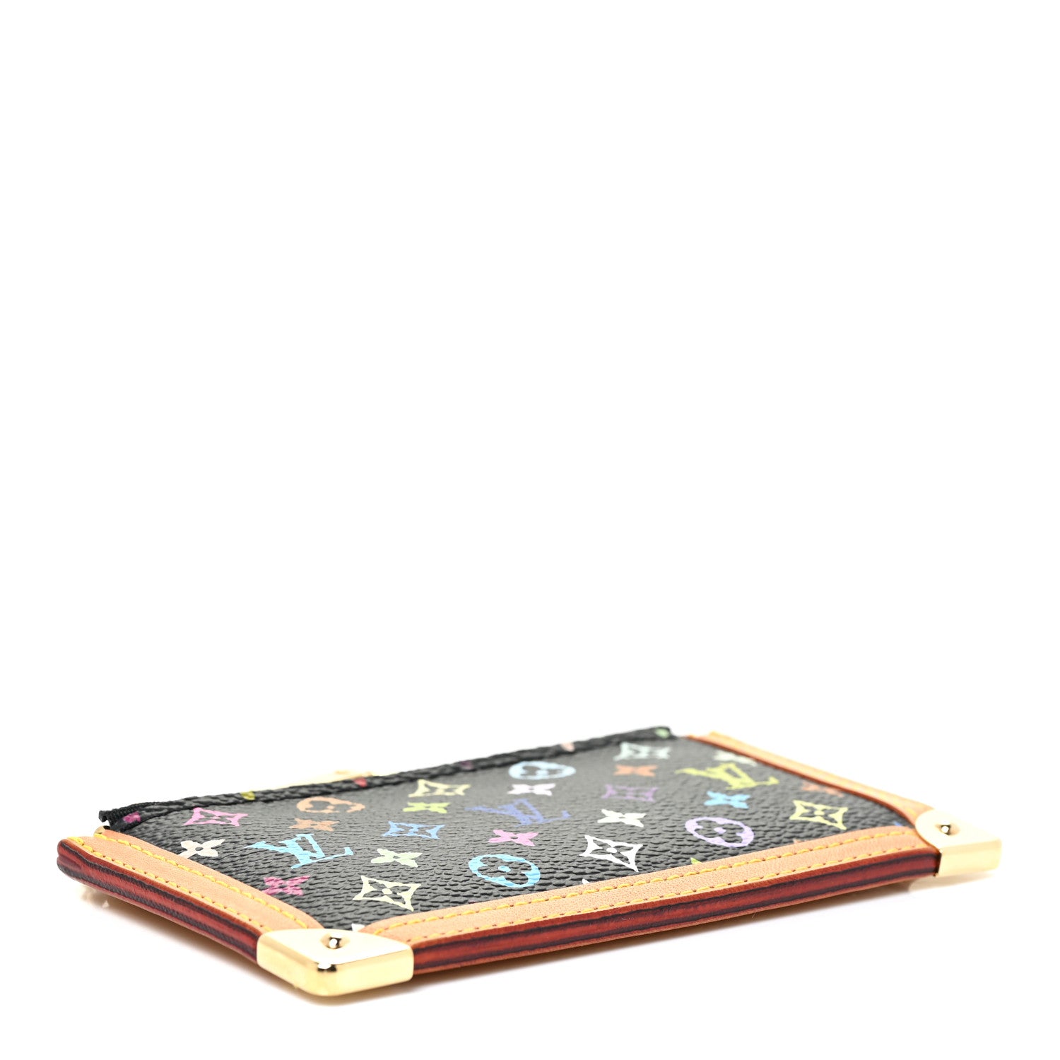 Louis Vuitton Monogram Multicolor Key Pouch Black 4 of 9