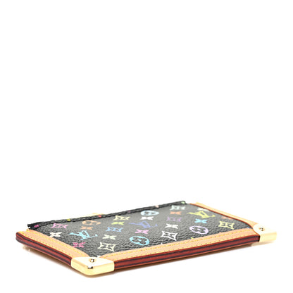 Louis Vuitton Monogram Multicolor Key Pouch Black 4 of 9