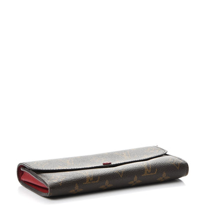 Louis Vuitton Monogram Emilie Wallet Red 4 of 12
