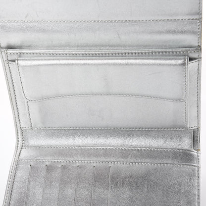 Chanel Metallic Lambskin Quilted Long Flap Wallet Silver 17 of 18