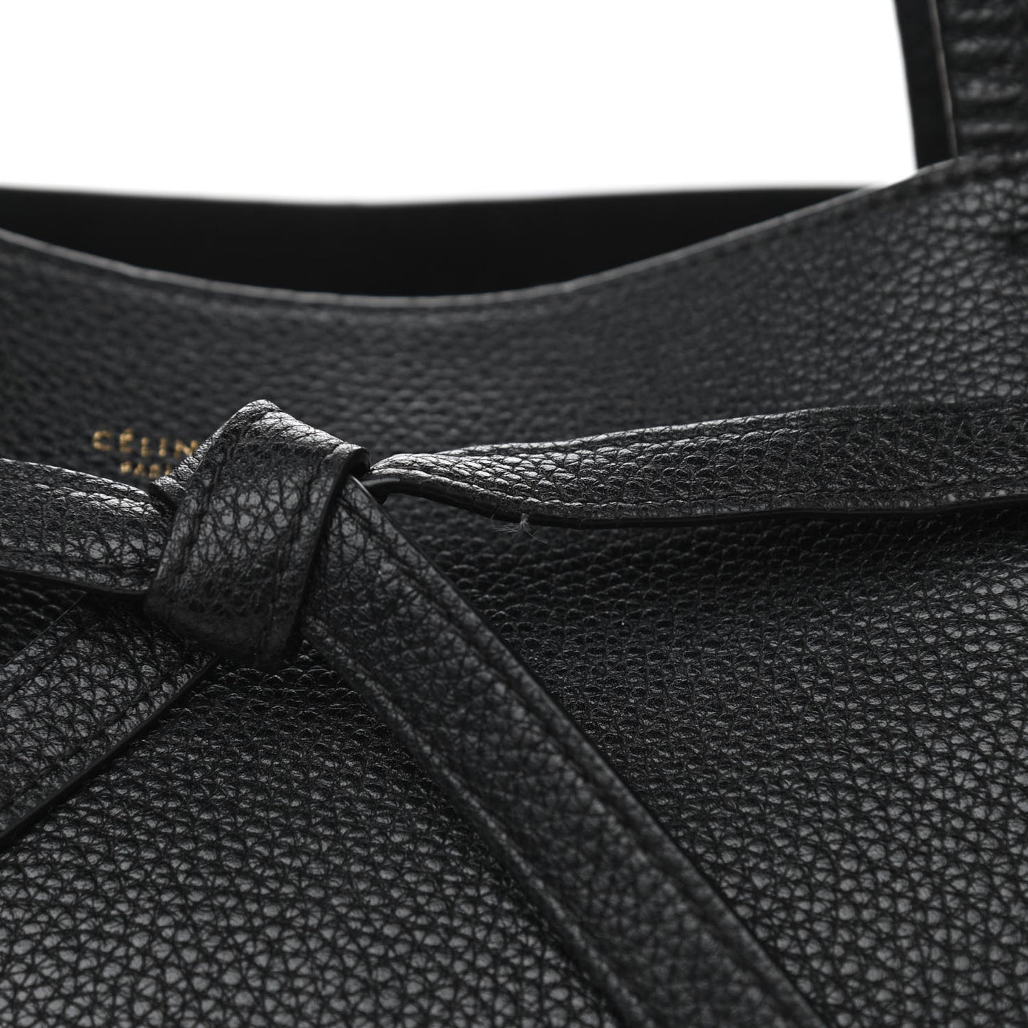 Soft Grained Calfskin Small Belt Cabas Phantom Black
