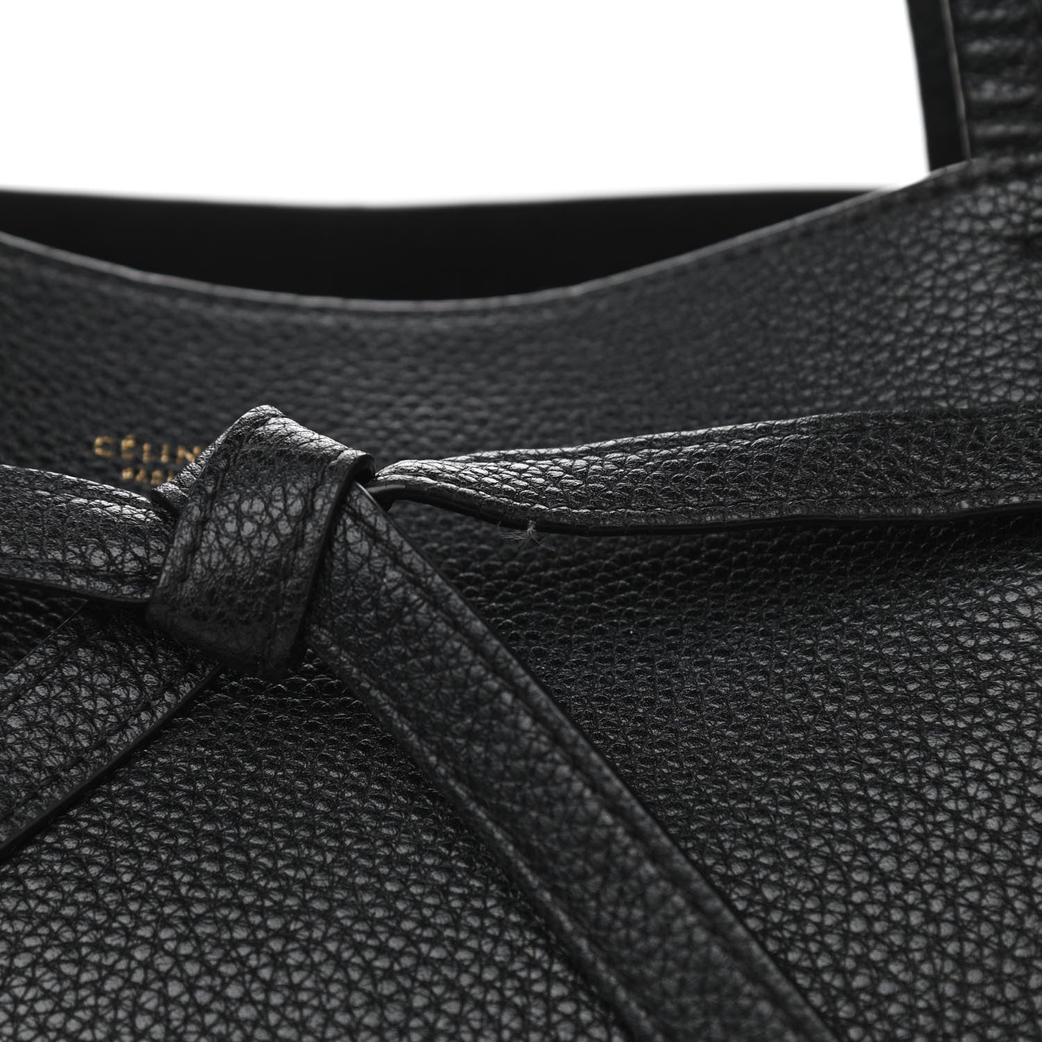 Celine Soft Grained Calfskin Small Belt Cabas Phantom Black 13 of 15