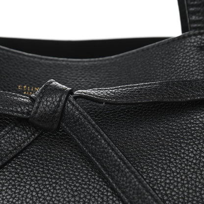 Celine Soft Grained Calfskin Small Belt Cabas Phantom Black 13 of 15