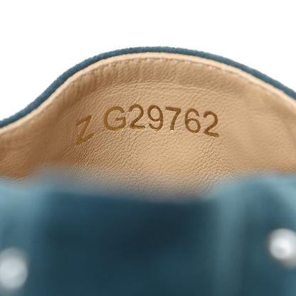 Chanel Suede Pearl CC Espadrilles 39 Teal 10 of 11