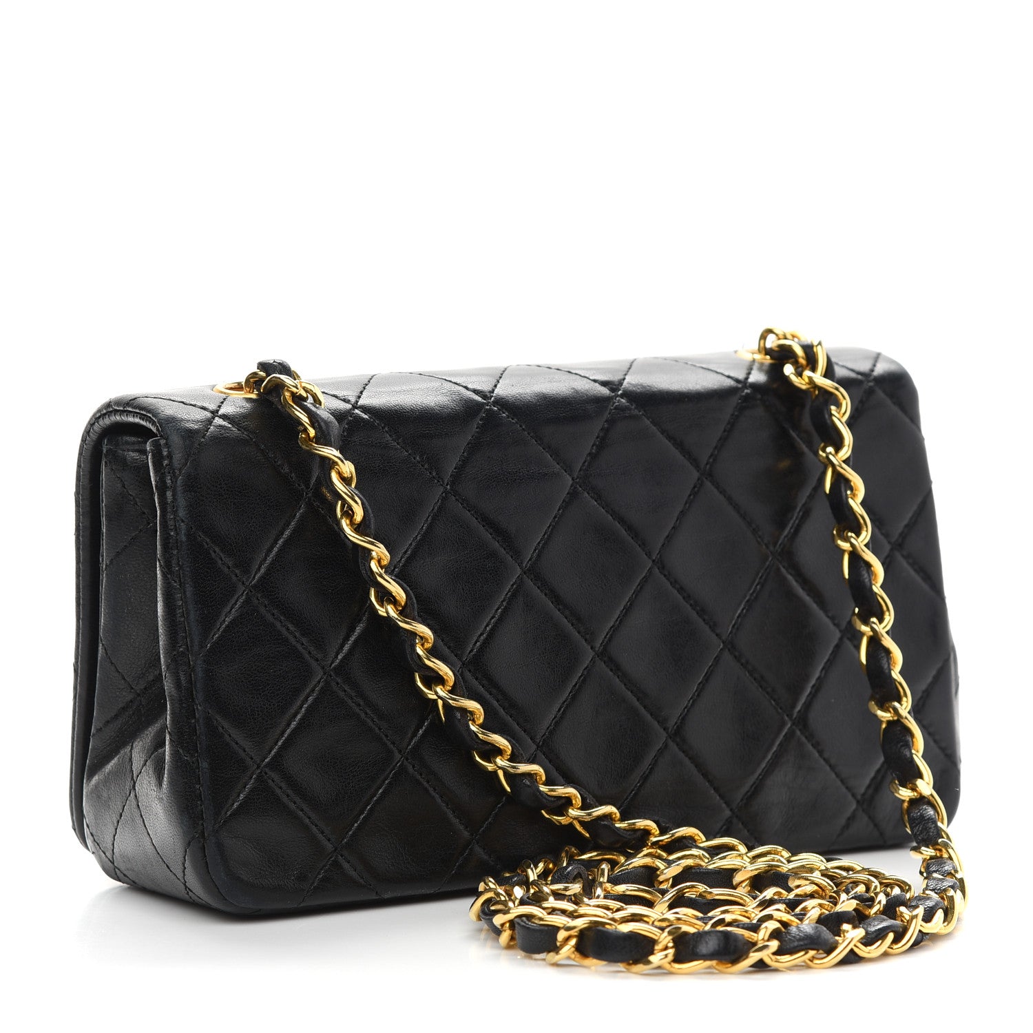 Chanel Lambskin Quilted Small Single Flap Black 2 of 8