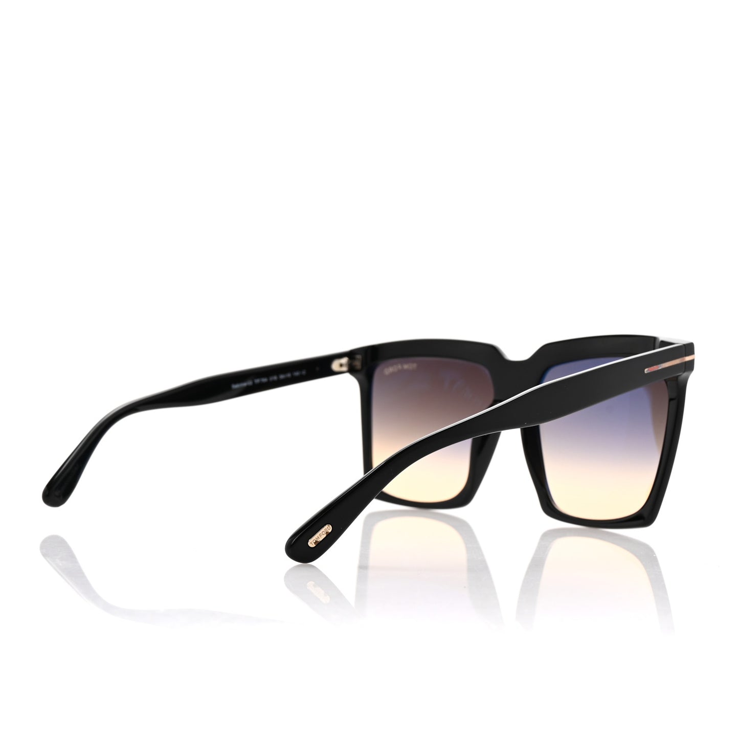 Acetate Sabrina Square Sunglasses TF764 Black