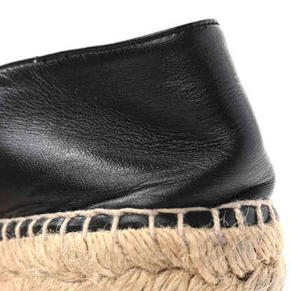 Chanel Lambskin CC Espadrilles 37 Black 9 of 14