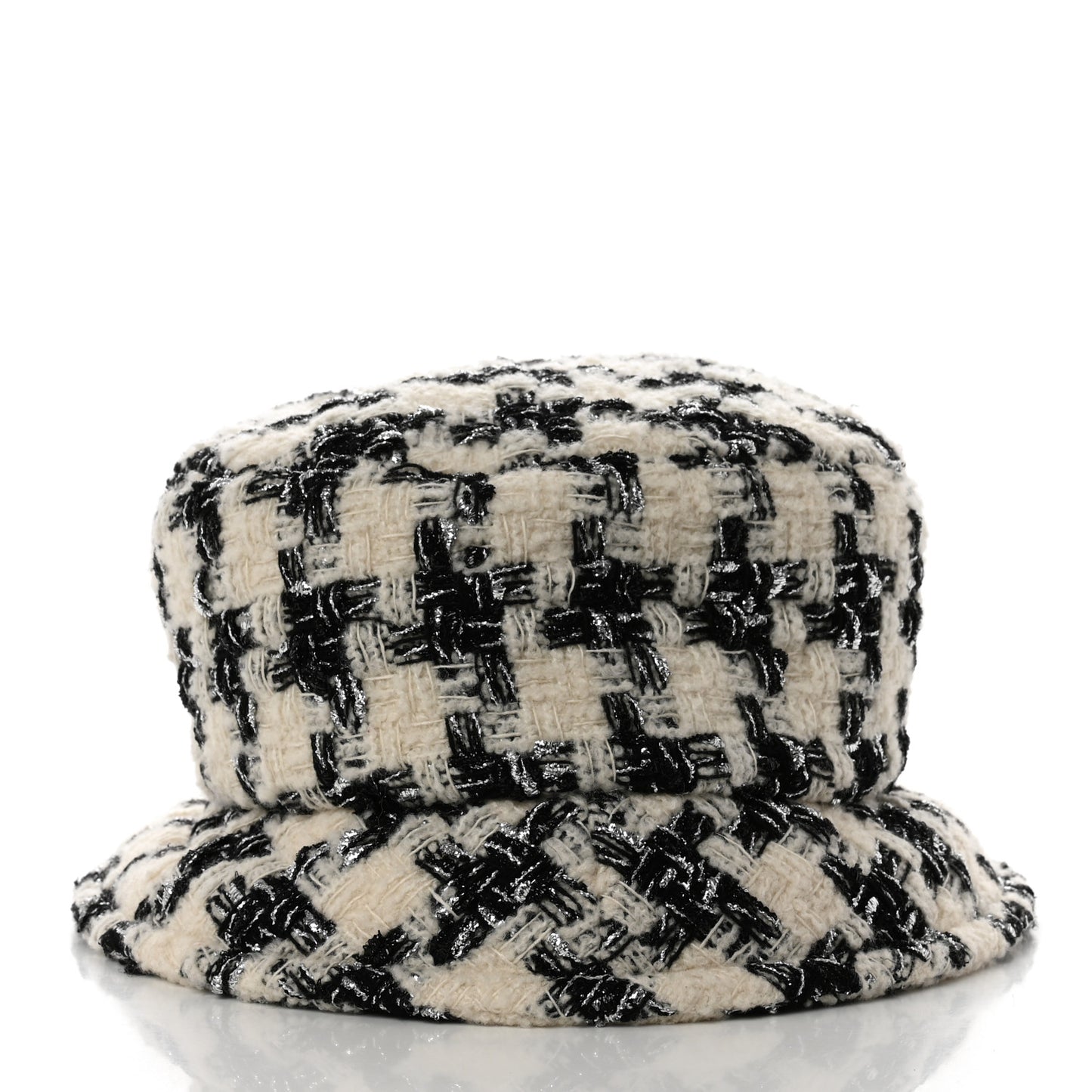 Tweed Bucket Hat M Black Ecru