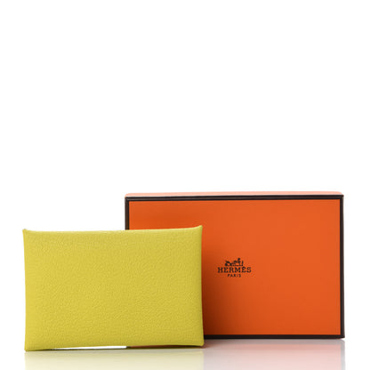 Hermes Chevre Mysore Calvi Card Case Lime 8 of 8