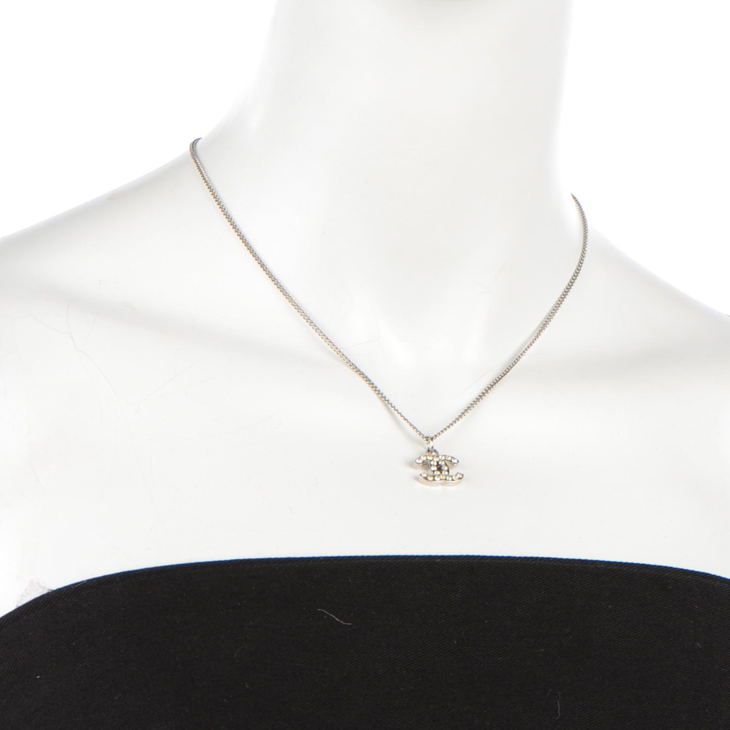 Crystal Timeless CC Necklace Silver