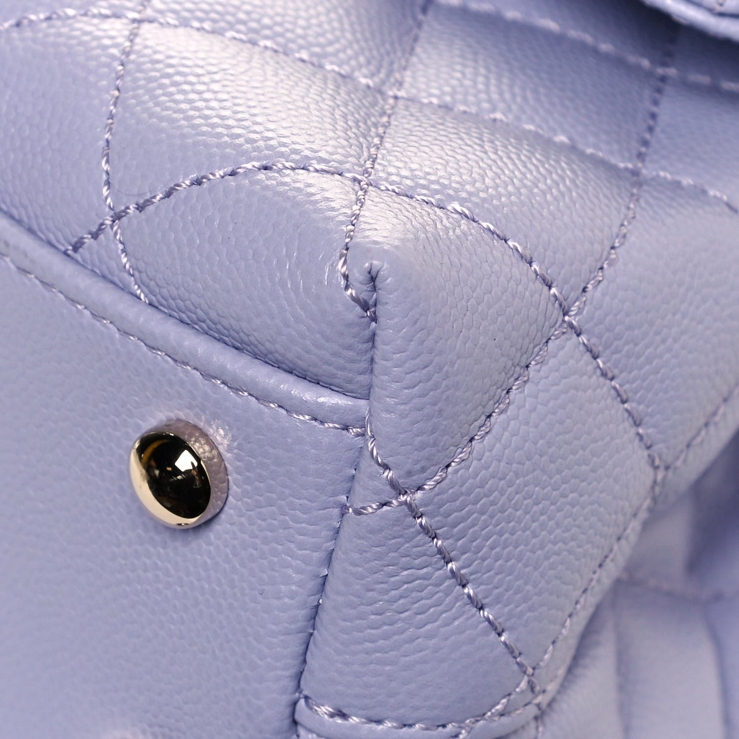 Caviar Quilted Mini Coco Handle Flap Light Purple