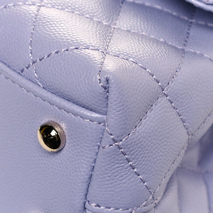 Chanel Caviar Quilted Mini Coco Handle Flap Light Purple 10 of 12
