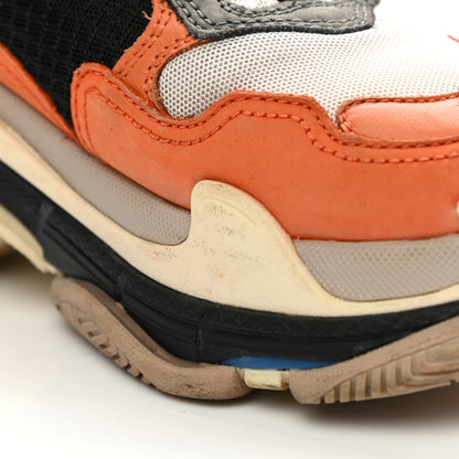 Balenciaga Mesh Nubuck Womens Triple S Sneakers 37 Orange Gris Black 11 of 14
