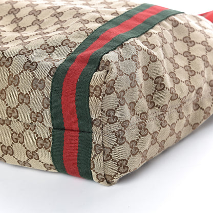 Gucci GG Monogram Medium Web Handle Vertical Tote Dark Brown 9 of 9