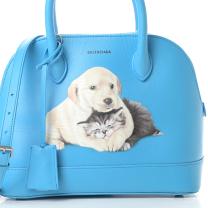 Balenciaga Soft Calfskin Puppy And Kitten S Ville Top Handle Bag Bleu Turquoise 8 of 11
