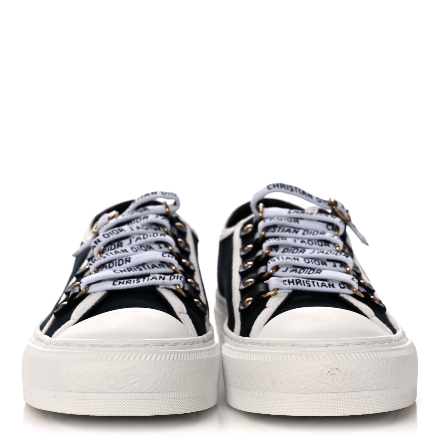 Canvas Walk'N'Dior Low Top Sneakers 38 Black