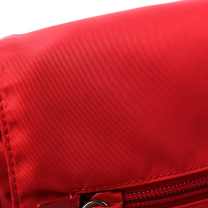 Prada Tessuto Nylon Saffiano Messenger Bag Rosso 11 of 12